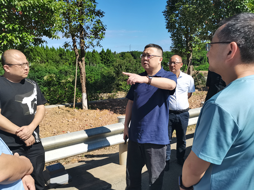圖3：集團黨委委員、副總經(jīng)理倪丹督導二環(huán)路沿線景觀提質(zhì)工程施工安全